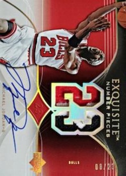 2006-07 Upper Deck Exquisite Collection - Number Pieces #EN-MJ Michael Jordan Front
