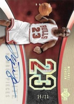 2005-06 Upper Deck Exquisite Collection - Numbers #EN-MJ Michael Jordan Front
