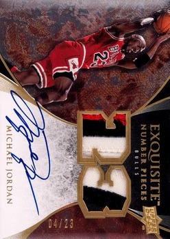 2007-08 Upper Deck Exquisite Collection - Numbers #EN-MJ Michael Jordan Front