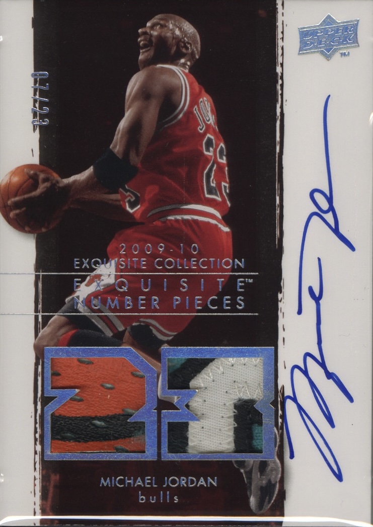 2009-10 Upper Deck Exquisite Collection - Numbers #NP-MJ Michael Jordan Front
