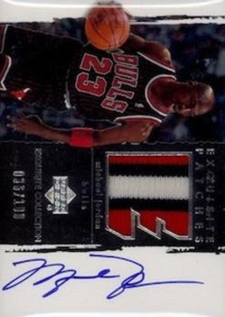 2003-04 Upper Deck Exquisite Collection - Patches Autographs #AP-MJ Michael Jordan Front