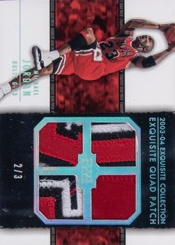 2003-04 Upper Deck Exquisite Collection - Patches Quad #E4P-MJ Michael Jordan Front