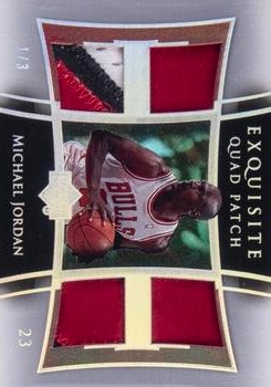2004-05 Upper Deck Exquisite Collection - Patches Quad #E4P-MJ2 Michael Jordan Front