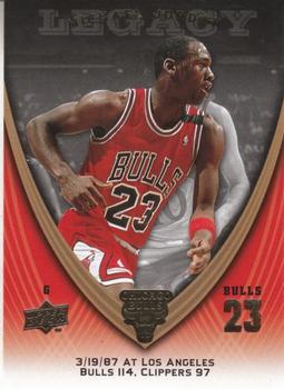 2008-09 Upper Deck Michael Jordan Legacy Collection #166 Michael Jordan - Game 166 Front