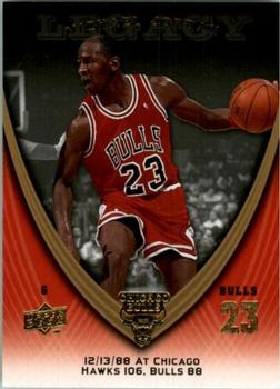 2008-09 Upper Deck Michael Jordan Legacy Collection #284 Michael Jordan - Game 284 Front