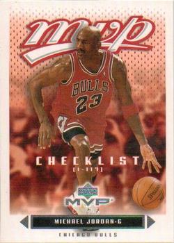 2003-04 Upper Deck MVP #199 Michael Jordan - Checklist: 1-117 Front