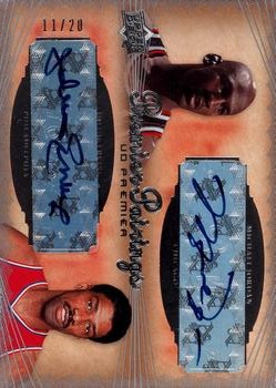 2007-08 Upper Deck Premier - Pairings Autographs #PP-JE Michael Jordan / Julius Erving Front