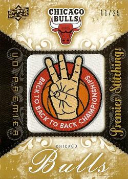 2008-09 Upper Deck Premier - Premier Stitchings Level 2 (25) #PS-CHI Scottie Pippen / Michael Jordan / Dennis Rodman Front