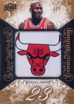 2008-09 Upper Deck Premier - Premier Stitchings Level 4 (1) #PS-JO Michael Jordan Front