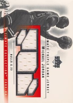 2003-04 Upper Deck Ultimate Collection - Jerseys Triple #MJ-3J Michael Jordan Front