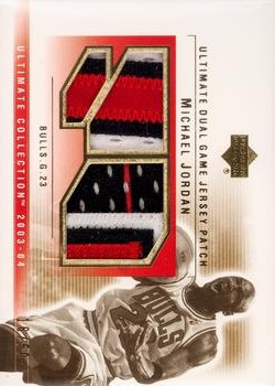 2003-04 Upper Deck Ultimate Collection - Patches Dual #MJ-2P Michael Jordan Front