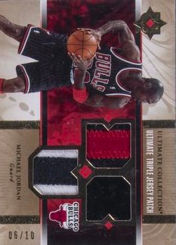 2006-07 Upper Deck Ultimate Collection - Patches Triple #UJ-MJ Michael Jordan Front