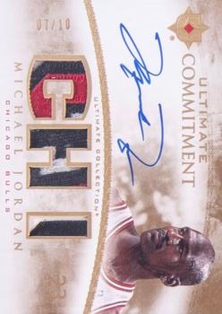 2007-08 Upper Deck Ultimate Collection - Ultimate Commitment Patches Gold #UC-MJ Michael Jordan - MEM: Game-Used Memorabilia (Patch) Front